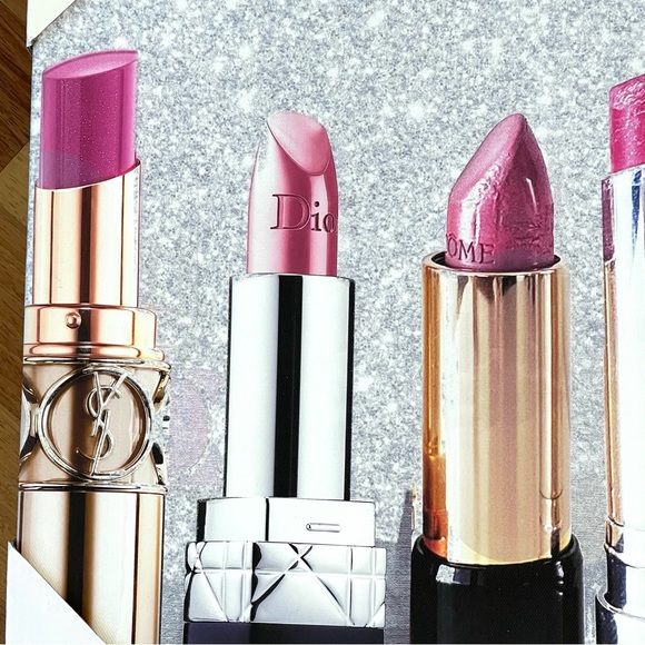 DESIGN DISTRICT STUDIO Luxury Wall Art Print DIOR YSL Lipsticks Canvas 14x14 NEW - Picture 4 of 7